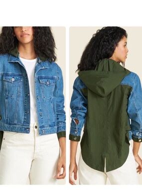 Veronica Beard Shani mixed media Jean jacket